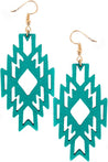 Turquoise Aztec Cut Out EarringsTurquoiseOS