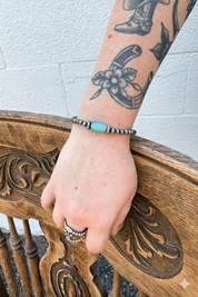 Turquoise Barrel Beaded Bracelet