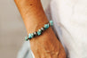 Turquoise Bead and Silver Bracelet Set