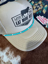 Turquoise Beaded Hat Chain