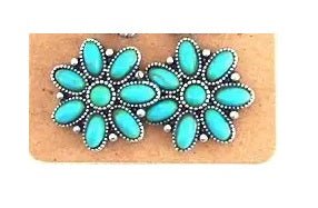 Turquoise Bloom Stud Earrings