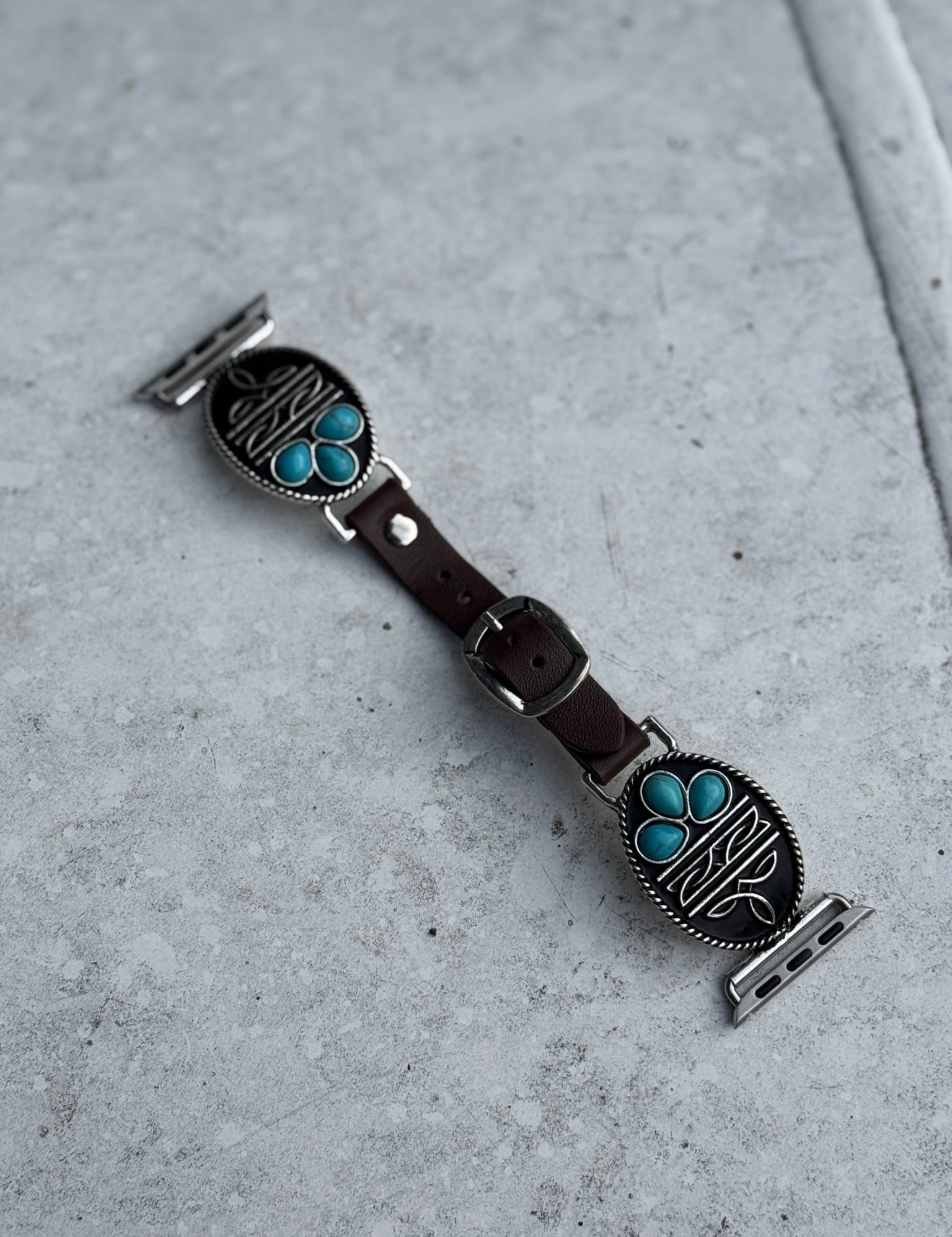 Turquoise Boot Stitch Apple Watch Band