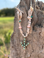 Turquoise Cactus Bandana Necklace