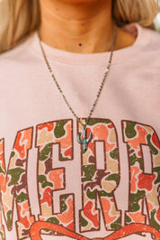 Turquoise Cactus Chain Necklace