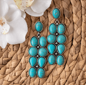 Turquoise Cascade Drop Earrings