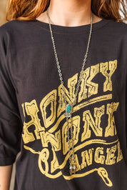 Turquoise Chain Bolo Necklace