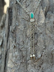 Turquoise Chain Bolo Necklace