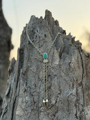 Turquoise Chain Bolo Necklace