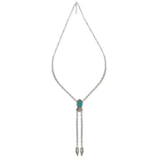 Turquoise Chain Bolo Necklace