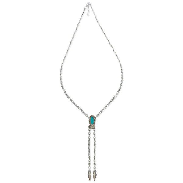 Turquoise Chain Bolo Necklace