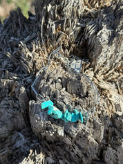 Turquoise Chips Paperclip Chain Bracelet