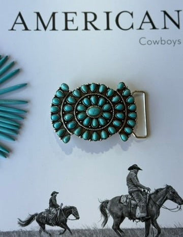 Turquoise Cluster Belt Buckle