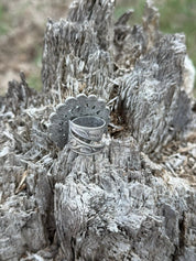 Turquoise Cluster Liberty Coin Cuff Ring