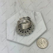 Turquoise Cluster Liberty Coin Cuff Ring