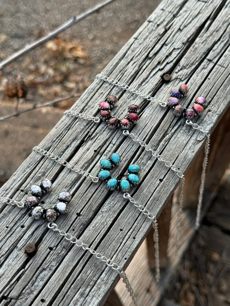 Turquoise Cluster Squash Chain NecklaceWild Horse