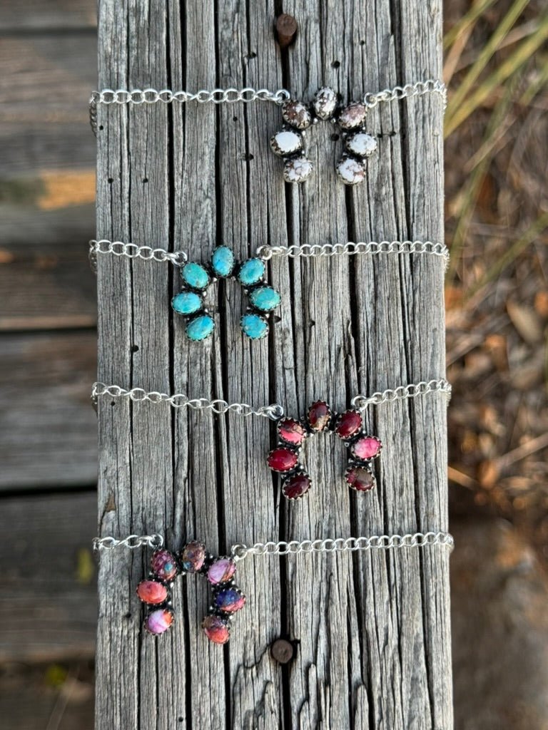 Turquoise Cluster Squash Chain NecklaceWild Horse