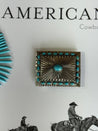 Turquoise Concho Belt Buckle