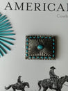 Turquoise Concho Belt Buckle