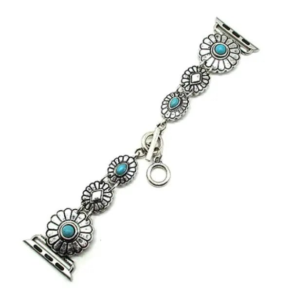 Turquoise Concho Charm Apple Watch Band