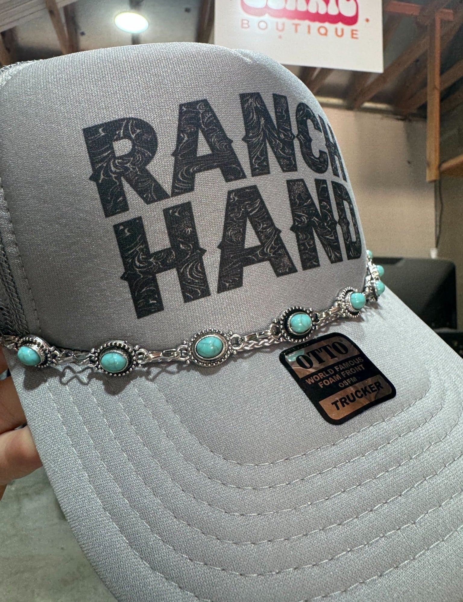 Turquoise Concho Hat Chain