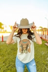 Turquoise Cowgirl Graphic TeeMultiS