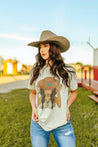 Turquoise Cowgirl Graphic TeeMultiS