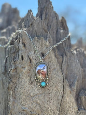 Turquoise Desert Rider Paperclip Chain Necklace