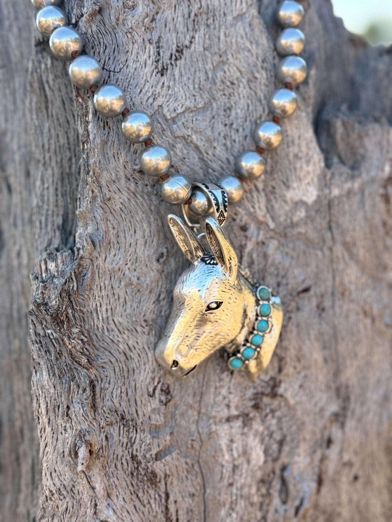 Turquoise Donkey Dash Pendant Necklace