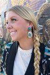 Turquoise Double Concho Earrings