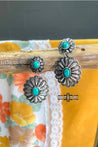 Turquoise Double Concho Earrings