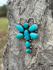 Turquoise Dragonfly Charm Necklace