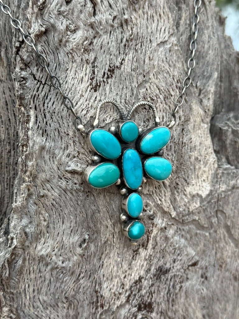Turquoise Dragonfly Charm Necklace