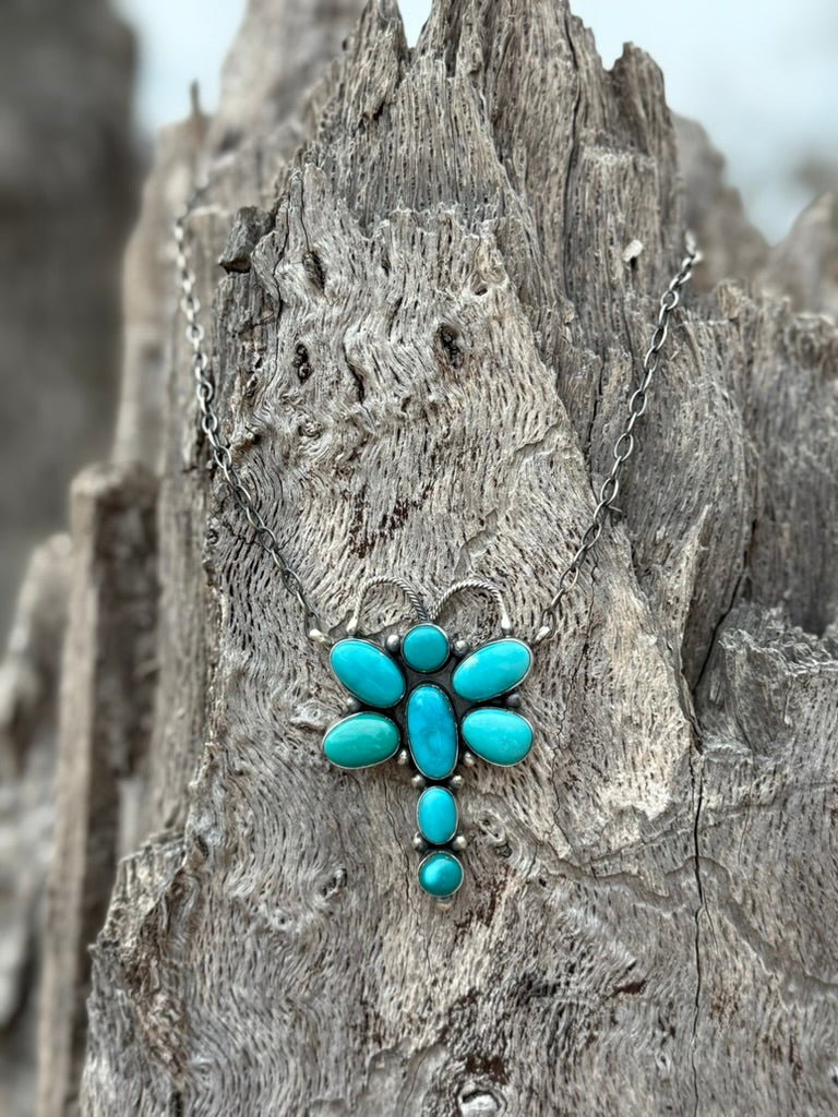 Turquoise Dragonfly Charm Necklace