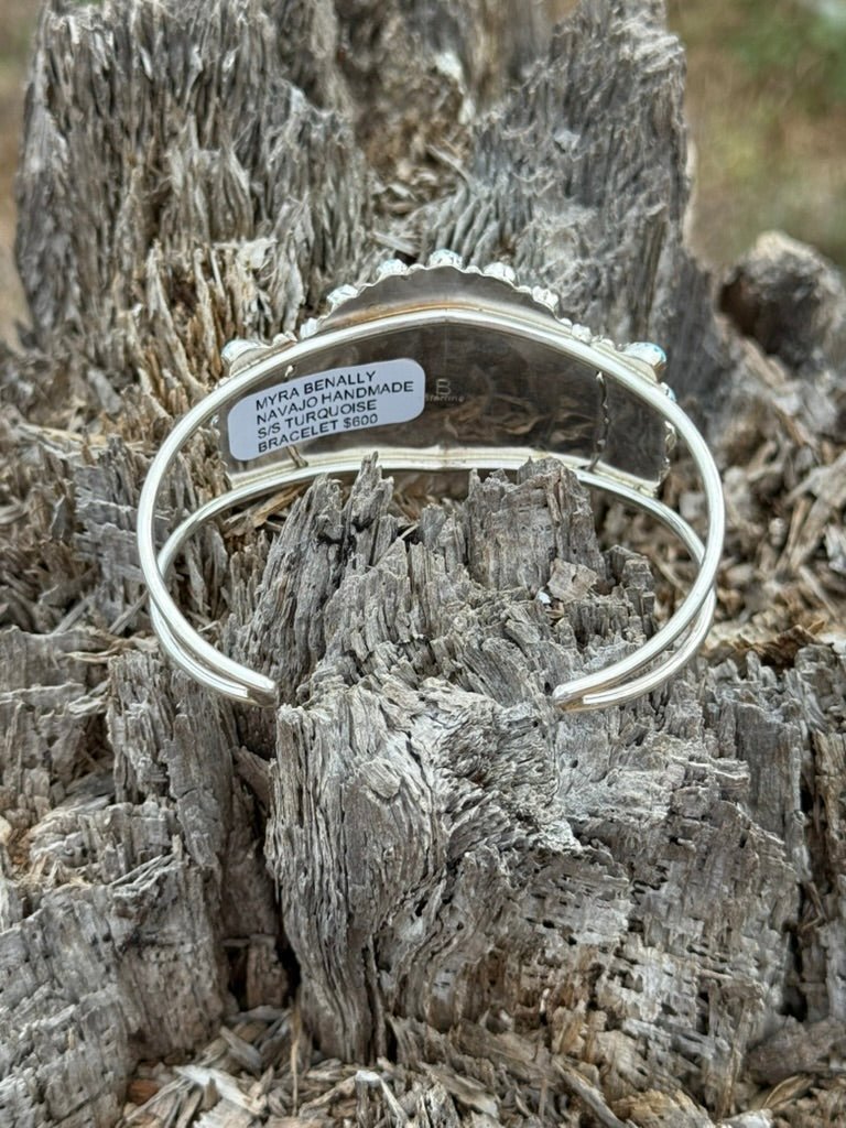 Turquoise Floral Blossom Cuff Bracelet