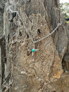 Turquoise Floral Cross Chain Necklace