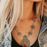 Turquoise Floral Naja NecklaceTurquoiseOS