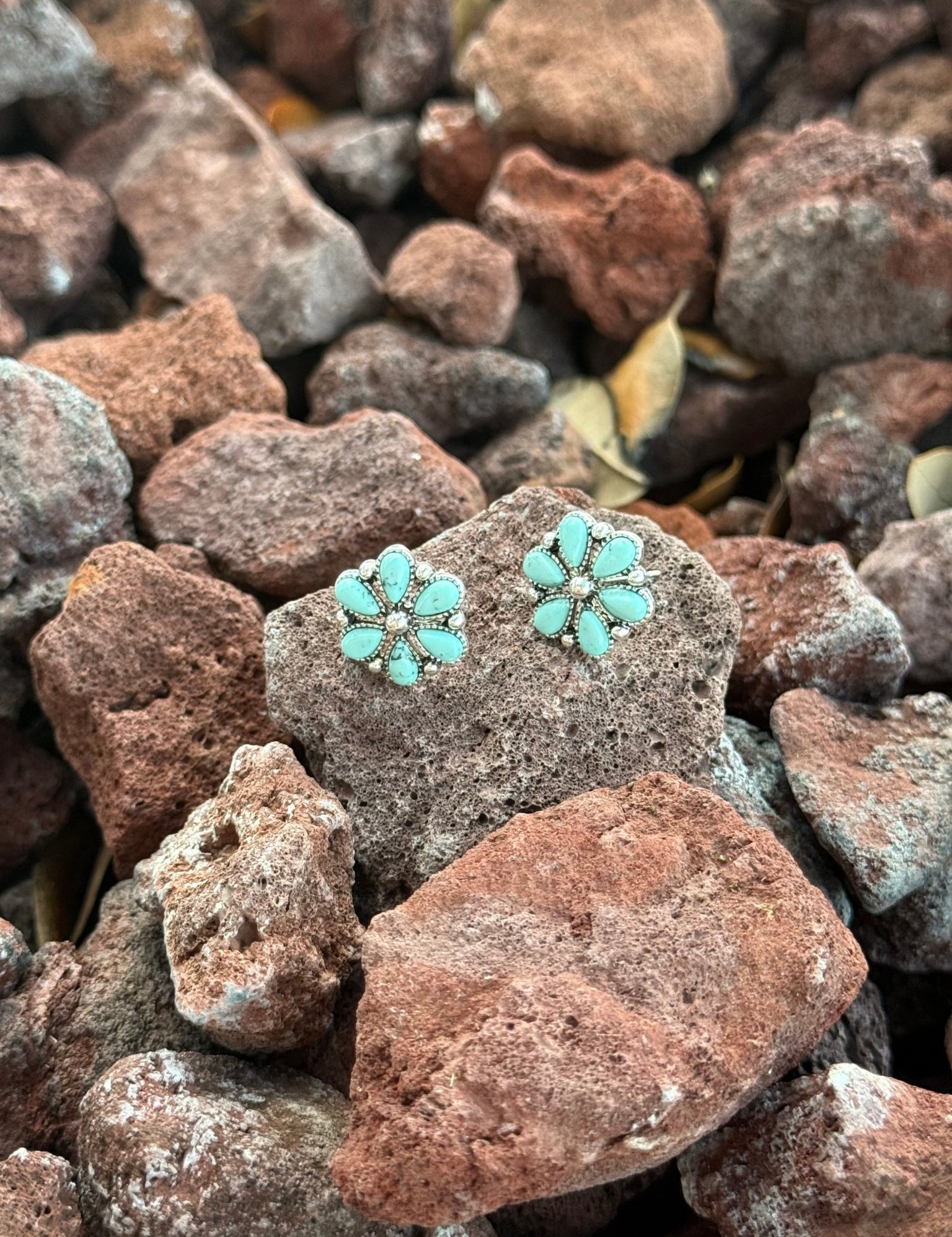 Turquoise Flower Earrings