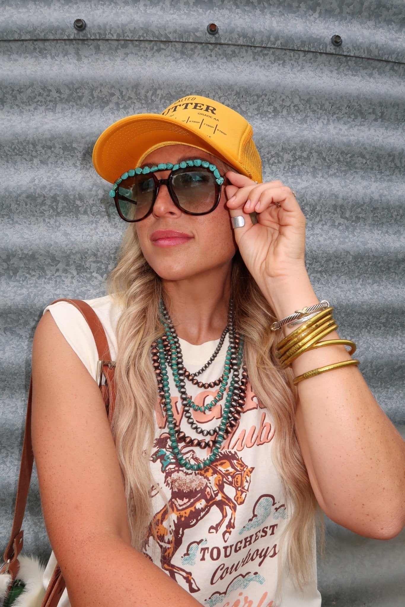 Turquoise Glam Sunglasses