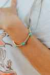 Turquoise Gold Stretch Bracelet