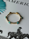 Turquoise Gold Stretch Bracelet