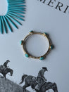 Turquoise Gold Stretch Bracelet