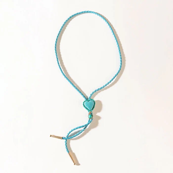 Turquoise Heart Bolo Necklace