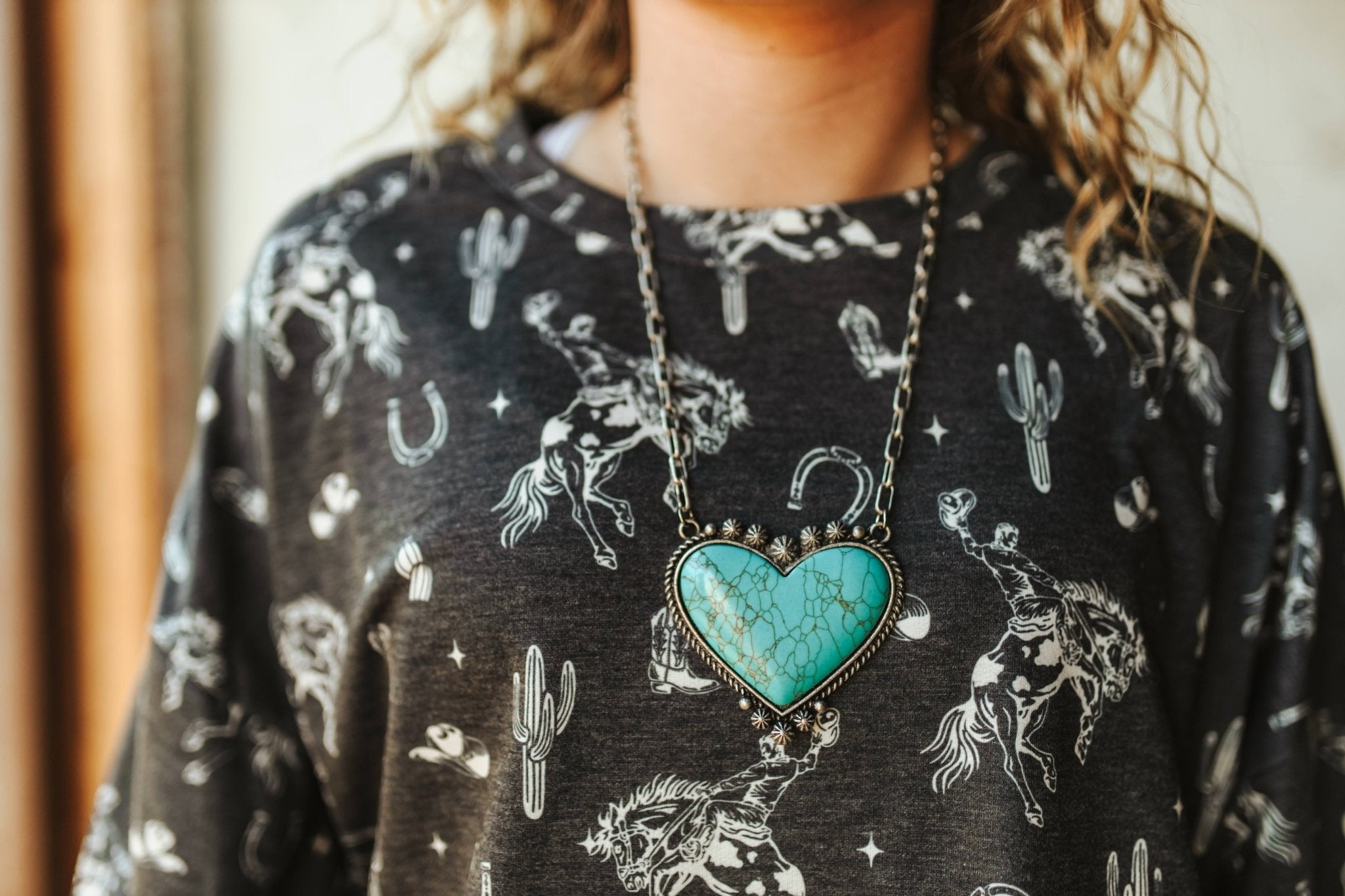 Turquoise Heart Pendant Necklace