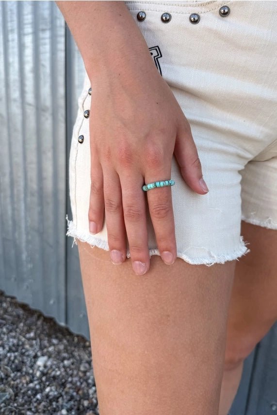 Turquoise Heishi Stretch Ring
