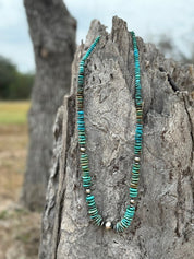 Turquoise Horizon Beaded Heishi Necklace