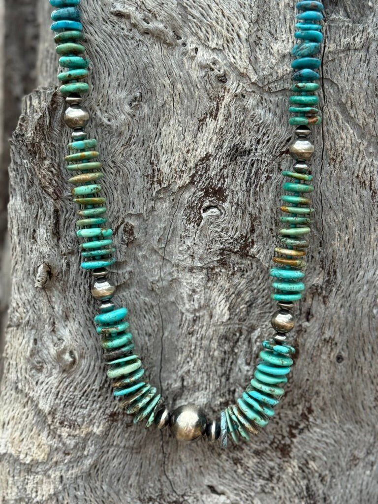 Turquoise Horizon Beaded Heishi Necklace