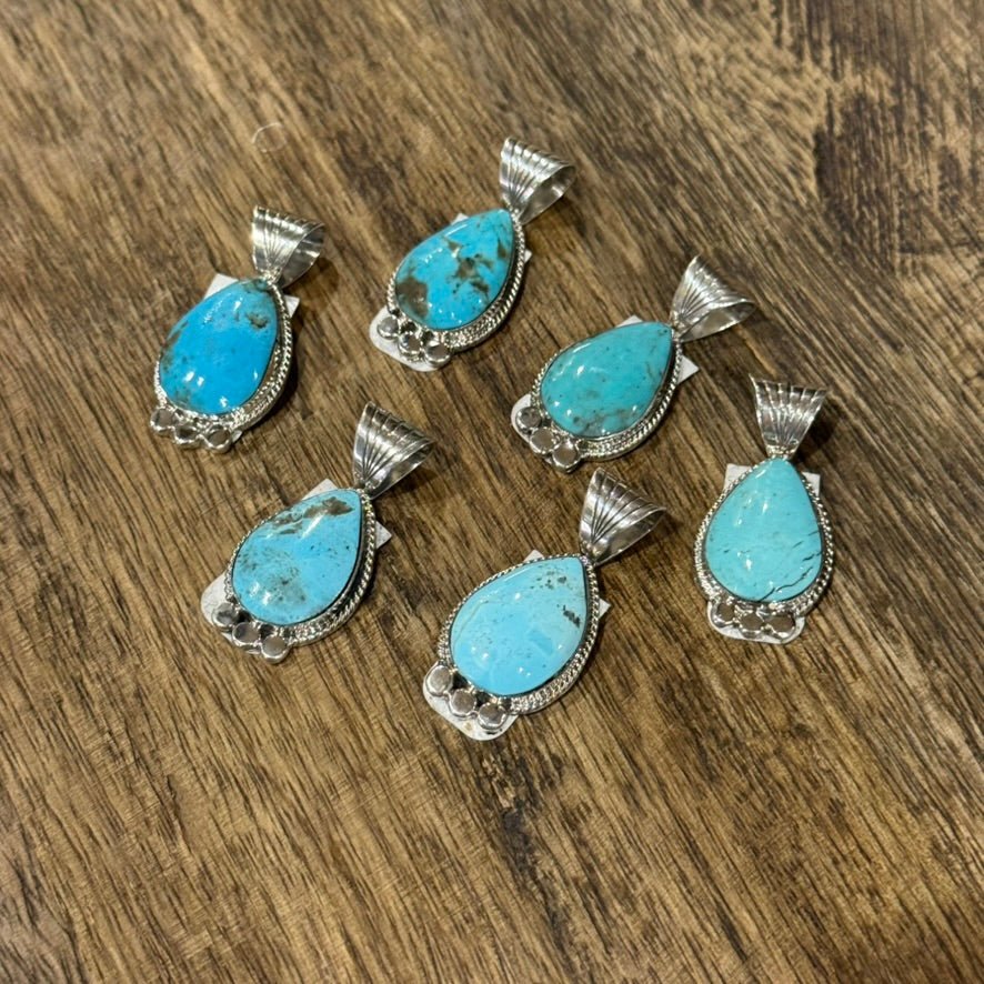 Turquoise Horizon Teardrop Pendant