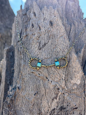 Turquoise Horse Bit Chain Necklace