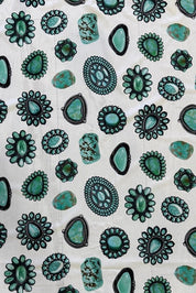 Turquoise Jewels Wild Rag