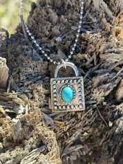 Turquoise Locket Pendant Necklace